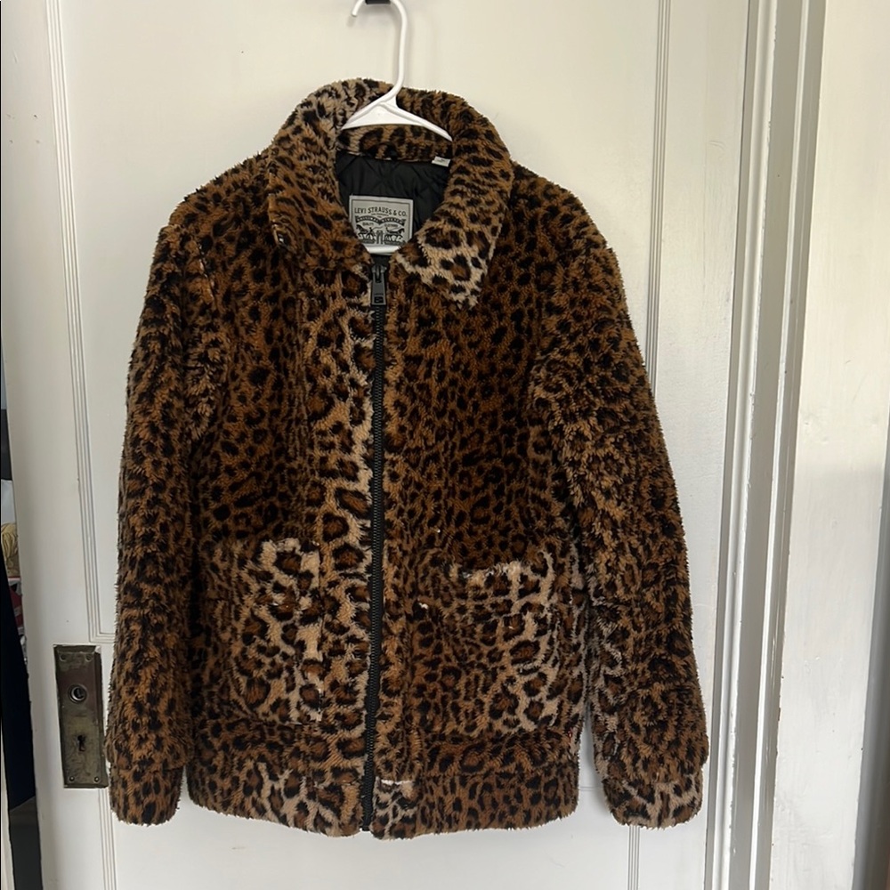Leopard Print Faux Fur Jacket Levi’s Strauss